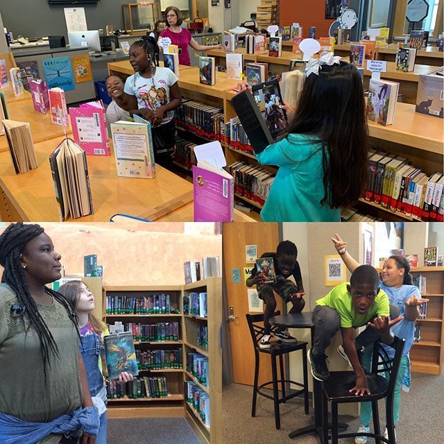 OPS_KSTMLibrary's tweet photo. Library scavenger hunt included some awesome book cover recreations! #kstm #kstmreads https://t.co/e2K0g2tiQG https://t.co/OQwc29ZTRP