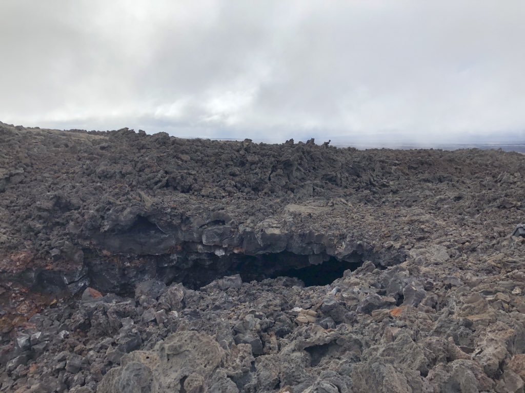 Day 3 - heading into the lava tube with the Geochemistry team. The team is collecting samples and taking measurements with a few different instruments - all with the goal of figuring out what the rocks in the lava tube are made of. Do they contain life? What kind?