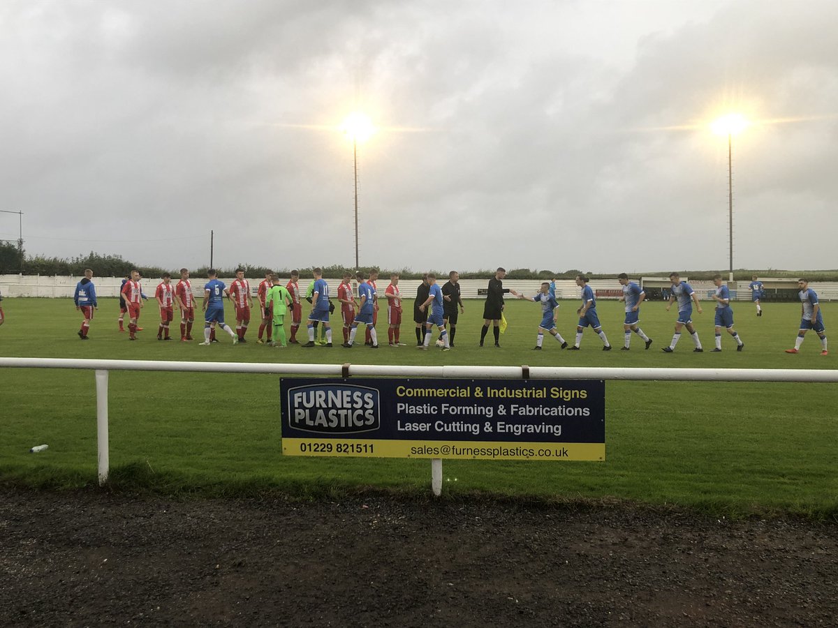 Teams out for the First game of the season <a href="/LancashireFA/">Lancashire FA</a> U21’s <a href="/BarrowAFC/">Barrow AFC</a> away #bleak #britishsummer