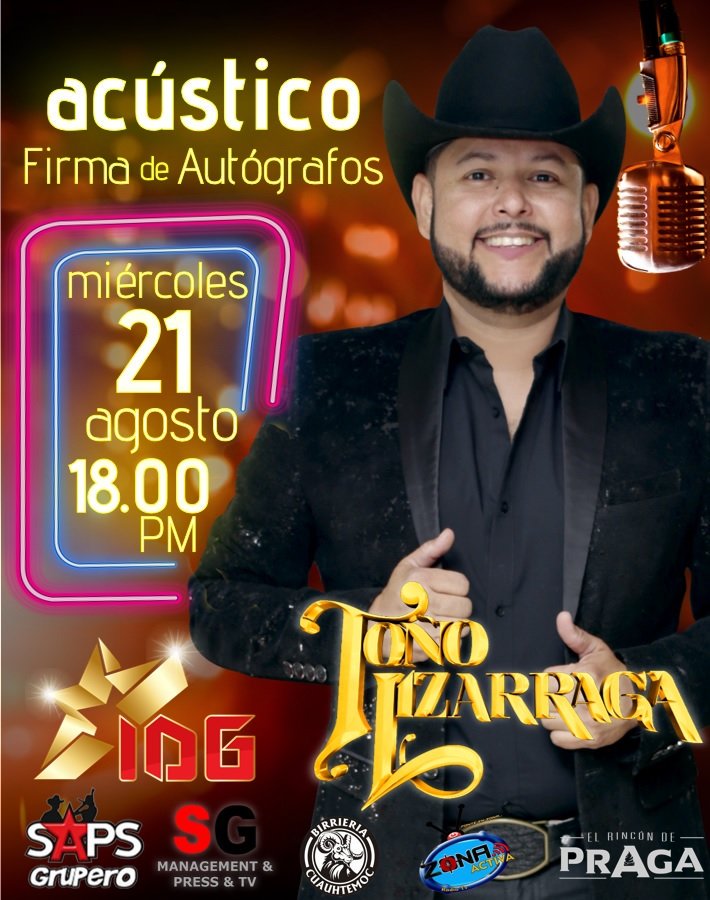 AlinaGmez_SDT's tweet photo. Nos vemos hoy al rato en este gran acústico con 
@TonoLizarraga1 y su @SonDeTambora No falten!! @IDGPatrones @ClubElGlamour #LaTontaAlegre #InseparablesCDMX #ClubElGlamourCdmx https://t.co/BF9tIPZQXt