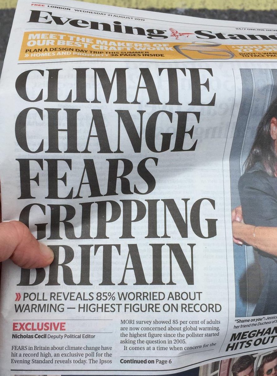jossgarman's tweet photo. Climate fears gripping Britain. Concern at record high. Time for action. https://t.co/rB39oQ3SDw