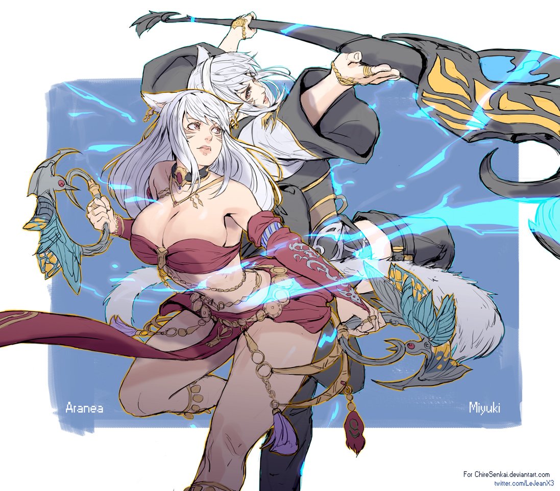 Commission for https://t.co/O2QI68brWy
Aranea as Dancer and Dragoon
https://t.co/YGUZVQVhKw
#FFXIV #FinalFantasyXIV