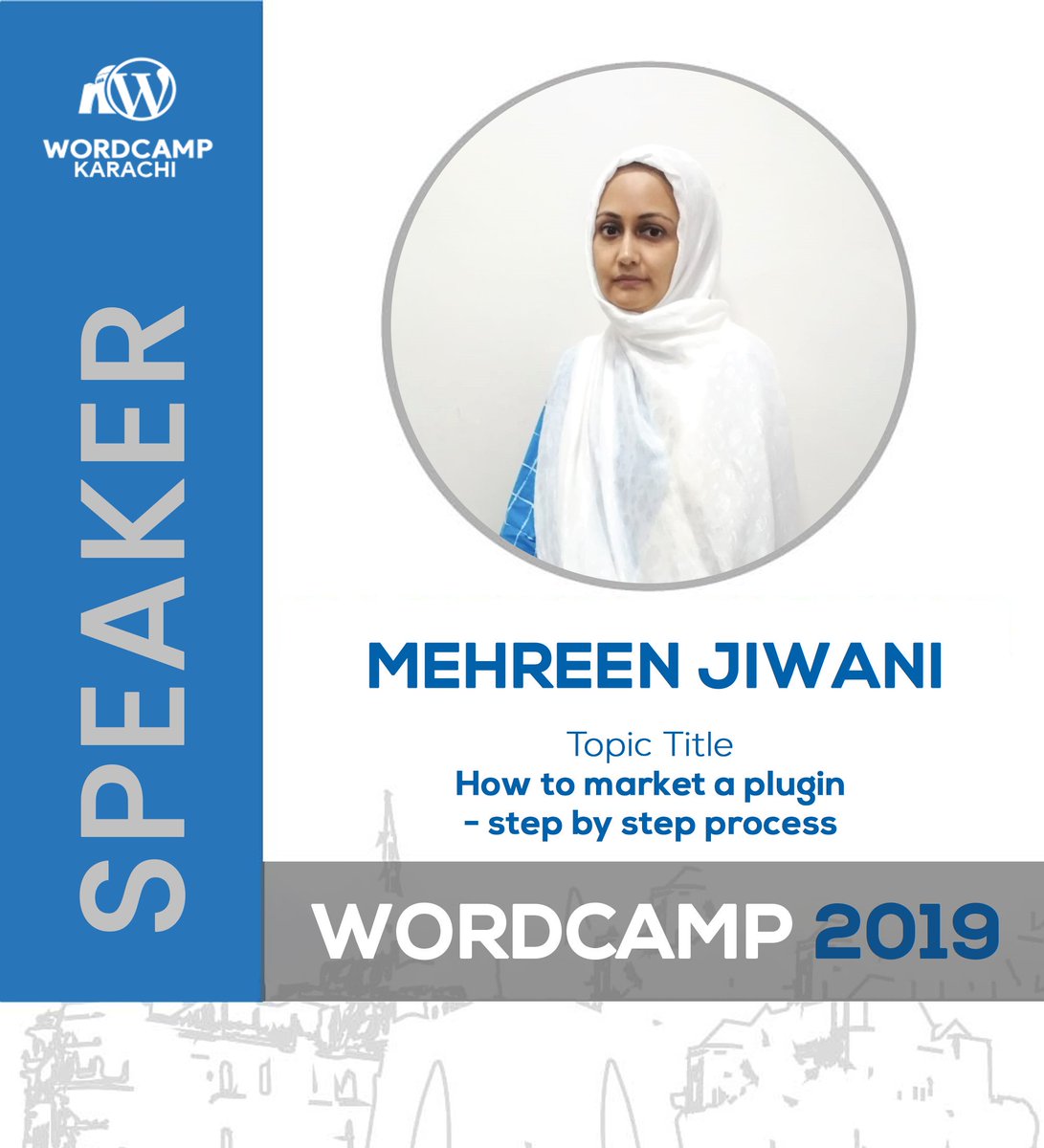 WordcampKarachi's tweet photo. Meet our speaker Mehreen Jiwani. She has working experience as a project manager for about 10 years. Currently working as a digital marketing strategist at GenetechSolutions.
Witness her at WordCamp Karachi 2019, on 24th August.
#WordPress #WordCamp #WCKHI #WordCampKarachi https://t.co/flNcsf3ZM4