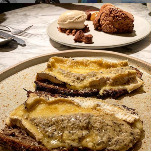 CODEHospitality's tweet photo. We ventured to Nine Elms for dinner @darbyslondon - a beautifully designed restaurant from @robingillchef, as was the menu. Just be sure to save room for the truffled Baron Bigod. Subscribe to #CODEBulletin for more #BestBites https://t.co/mwTVlY5xPw https://t.co/tApxLyNjGe