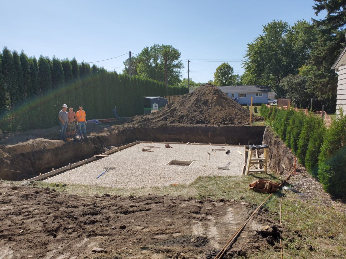 WinklerConcrete's tweet photo. We're proud to work with @winklermordenhabitat on this new house project in @yeswinkler Ginter Construction setup and poured the footing. #habitatforhumanity #ginterconstruction #winklerconcrete #yeswinkler #concreteworkshard https://t.co/if5GksWJGn