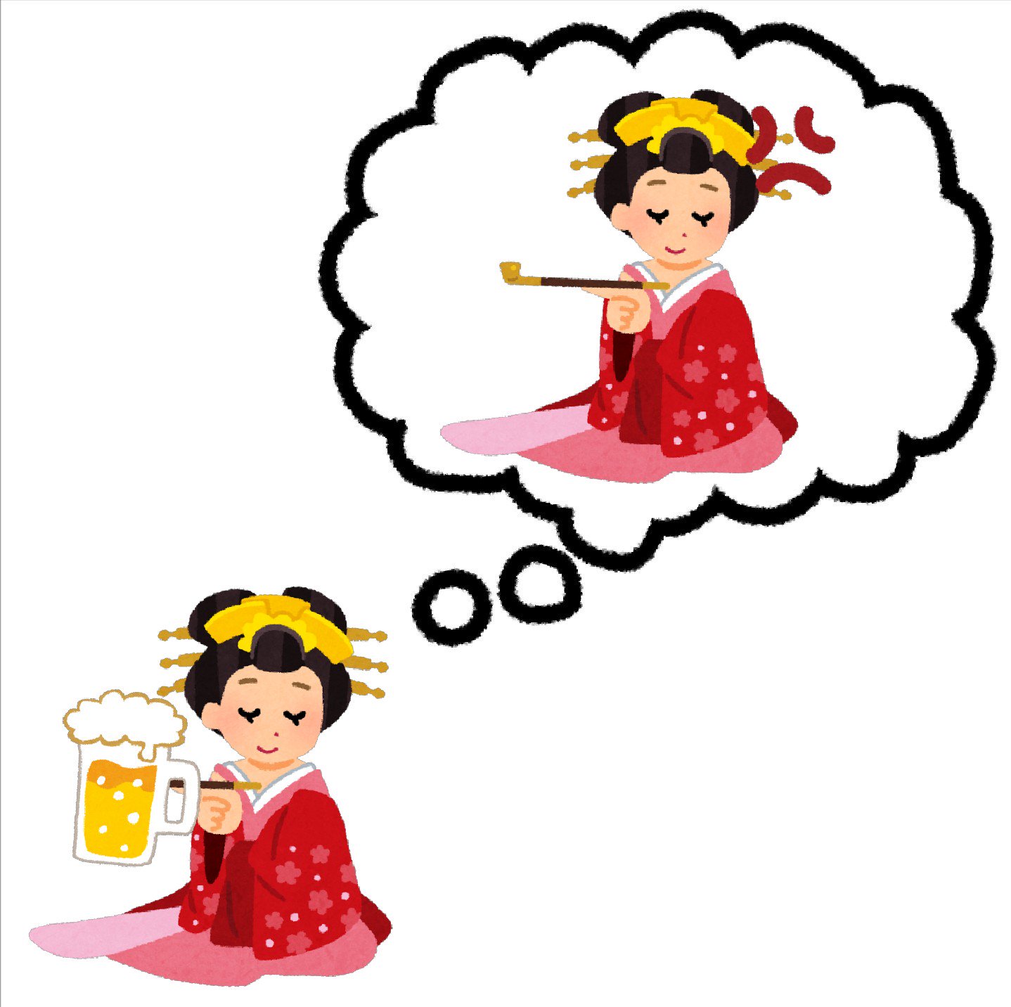 まいチクをいらすとやで再現 Pa Twitter 再現難易度 使ったイラスト 4枚 ふきだしのイラスト 花魁のイラスト 漫符のイラスト 怒った血管 ビールのイラスト ジョッキビール まいにちチクショー