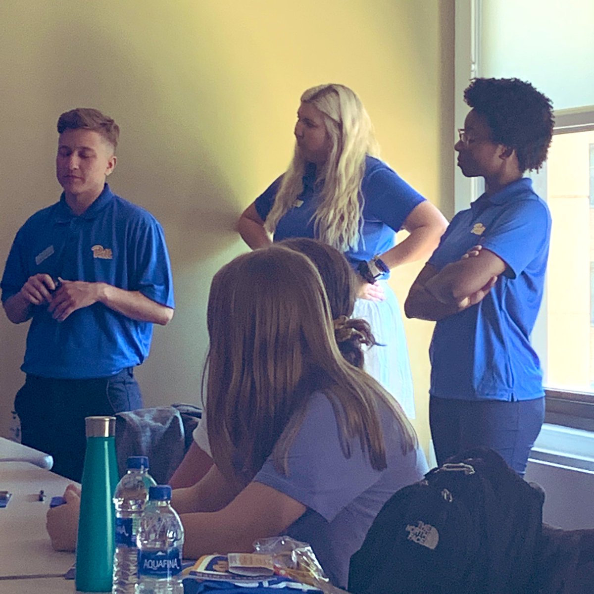 PittResLife's tweet photo. Members of @PittDining join the @RSAPitt Board to provide an overview of the goals and initiatives on the horizon for the year ahead. 

The group also discusses ways in which Advocacy Chairs can play a role in the on campus food experience. #EatatPitt https://t.co/EkZkYSaxR5