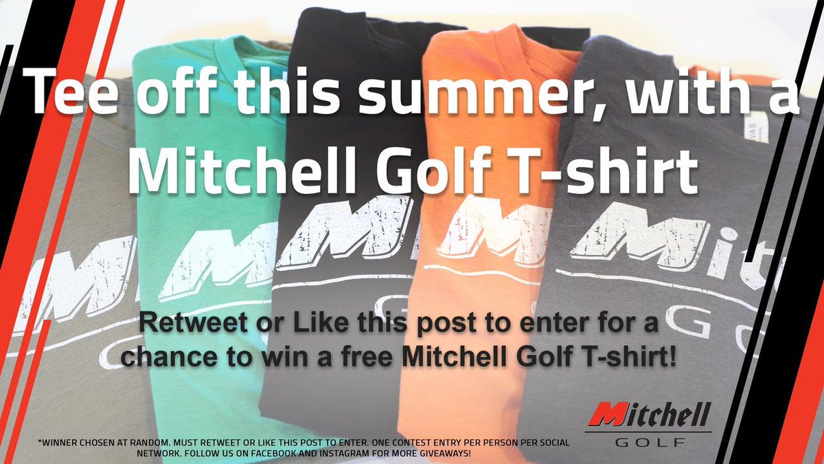 MitchellGolfCo's tweet image. FREE SWAG GIVEAWAY! 😎👕 
Retweet or like this post to enter in a drawing for a Mitchell Golf t-shirt, in the color of your choice! One winner will be chosen from each social network, so be sure to check us out on Facebook and Instagram (@MitchellGolfCo) for more chances to win!