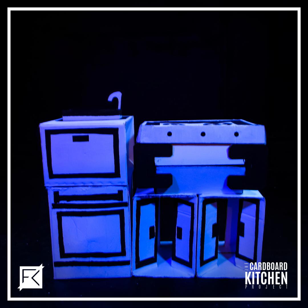 thefkcolab's tweet photo. Saying goodbye to our cardboard kitchen! We’re sad to part with it but memories always have somewhere to go even without the physical space for it to live in ✨ https://t.co/fnBg74nWMB