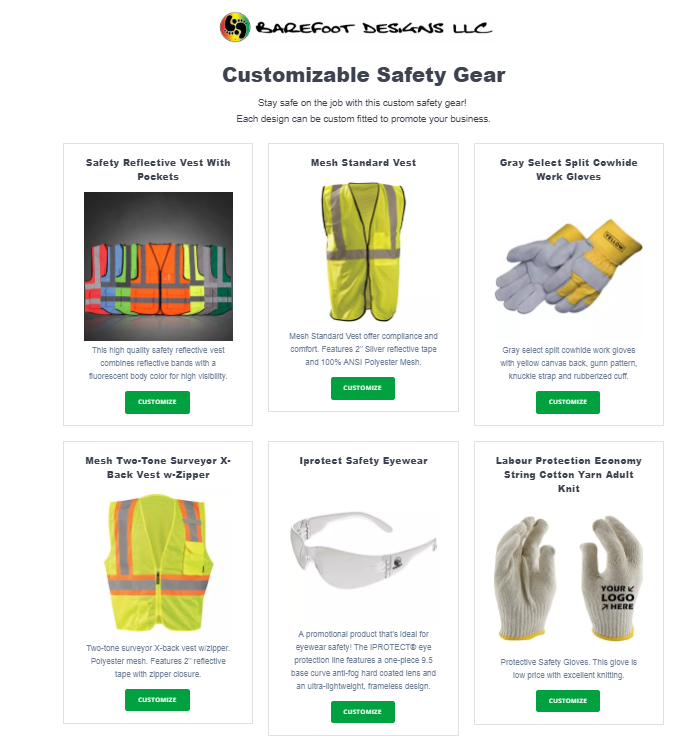BarefootDesign1's tweet photo. Stay safe on the job with our custom safety gear!
https://t.co/xrWD42lK5B 
#BarefootDesigns #SafetyFirst #Safety #StaySafe #Business https://t.co/wfORaBJ6A2