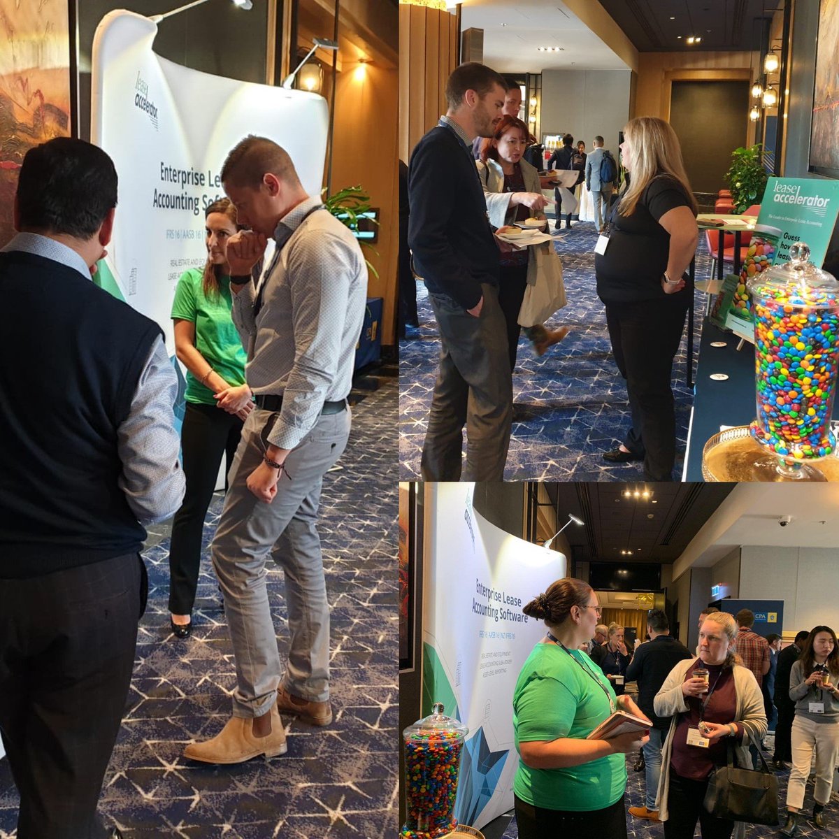 LeaseAccelerate's tweet photo. At the CPA Management Accounting Conference in Sydney this week we enjoyed meeting with clients & networking with finance professionals. Congrats to Elaine Yang, Finance Manager at Al Maha for guessing how many leasing lollies were in the jar and winning Apple AirPods. #aasb16 https://t.co/FaolIpeCJs