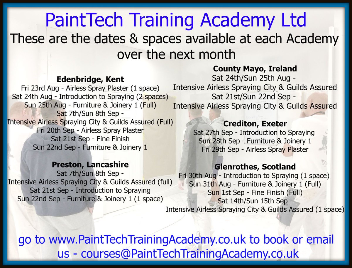 ptechacademy's tweet image. These are the spaces we have left on courses we are running at each Academy over the next month.

You can book directly from the website or drop us a message and we can do it all for you 😄