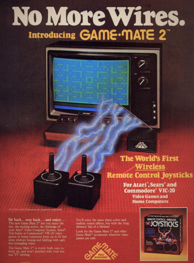 AbxylRthegamer's tweet photo. The Atari 2600 was the first console to have wireless controllers made for it. They are battery operated and they send signals to a reciever that's hooked up to the console's controller ports. Honestly, they look like walkie-talkies.
#Atari #Atari2600 #WirelessControllers https://t.co/zpHMd0M9hV