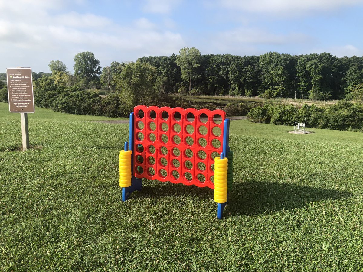 thegeeklyreader's tweet photo. Started this muggy day with @carlson_xc testing out the libraries new giant connect four game. Be on the look out for our new game corner in the CHS library this year! #GSDSummer #MarauderPride https://t.co/nvxZHBIbMX