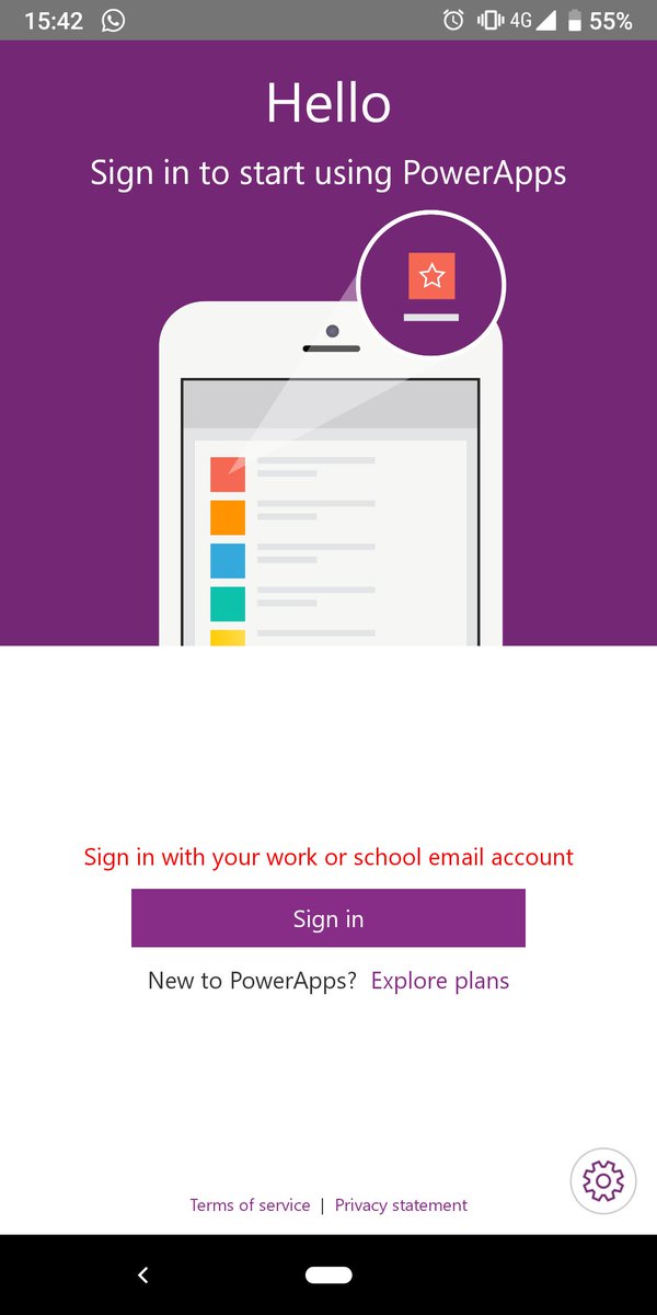 TomW365's tweet photo. Is anyone else unable to log into PowerApps on Android?

There's no option to enter an email address and then I get this red message after tapping sign in.

#powerapps #microsoft #login @PowerAppsUG @PowerApps https://t.co/uSLUoWOIj3