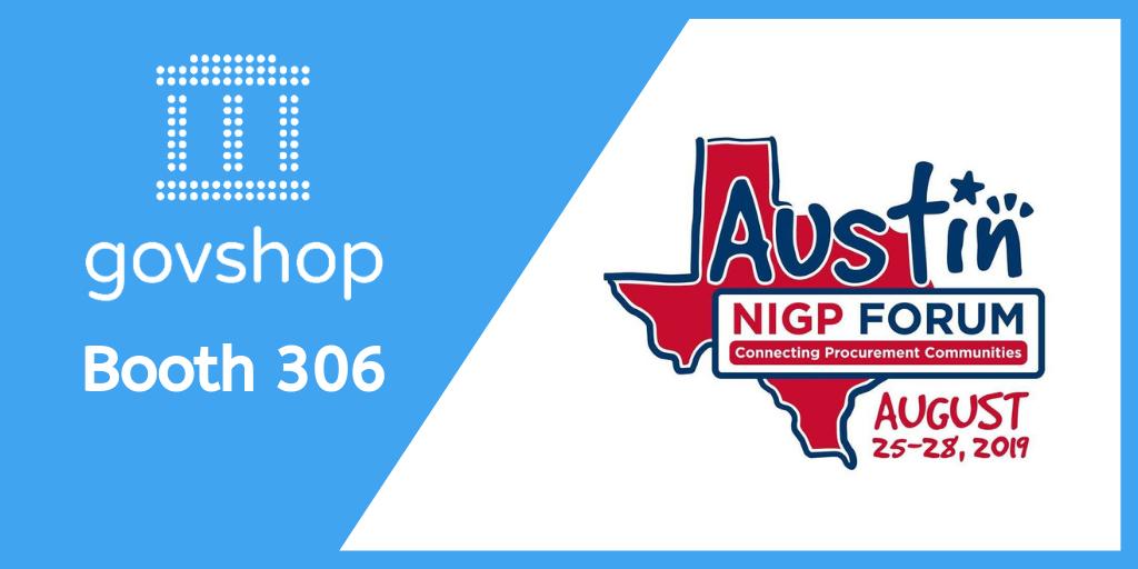 @GovShop is excited to see all the amazing procurement professionals attending @OfficialNIGP Forum in Austin this year. Stop by our booth #306 to say hello and learn more about becoming a #procurementhero! #NIGPForum2019 #Austin #marketreseach #procurement