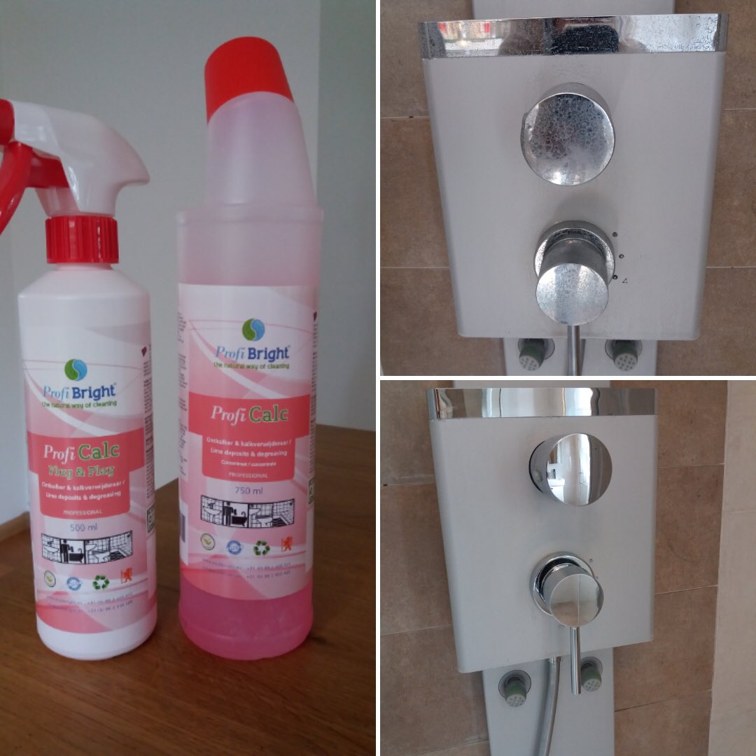 Soms zeggen woorden niet zo veel, foto’s zeggen zo veel meer 😉 #profibright Ook een kalkprobleem?