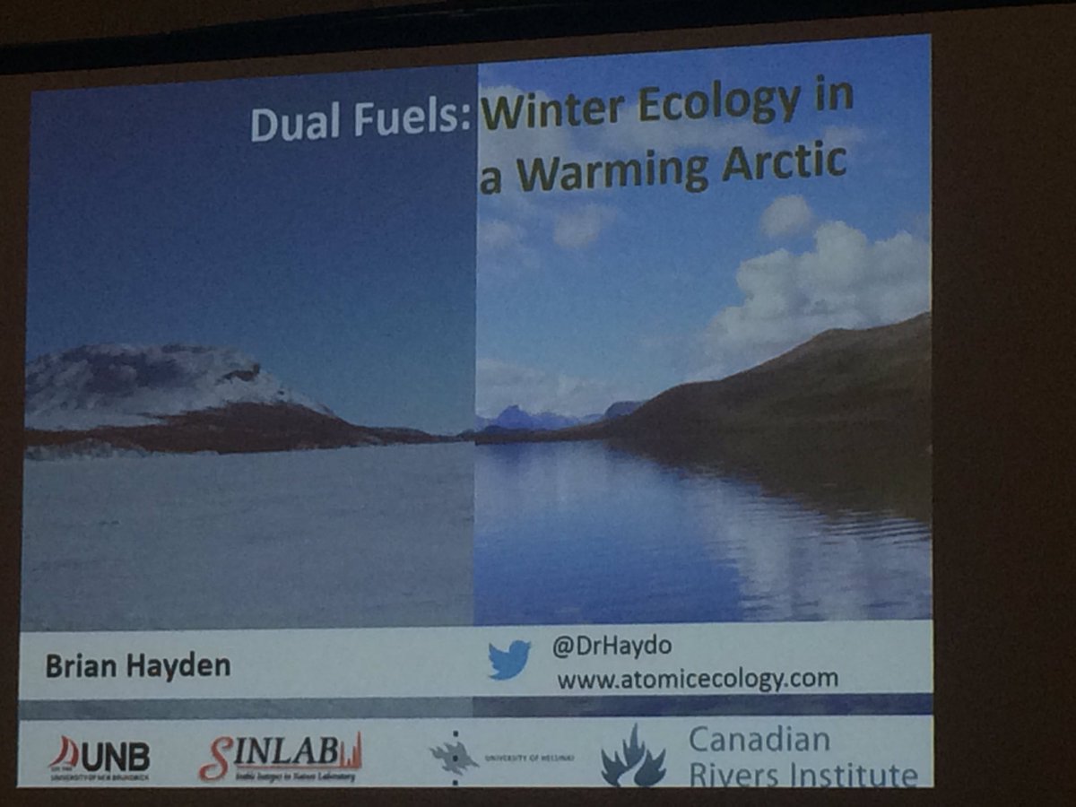 koleyfree's tweet photo. @DrHaydo gave a interesting talk on fish shifting diets (and where they feed) between seasons  #CSEE2019 #EcoEvoEnto2019 https://t.co/RyMMtlNmUt