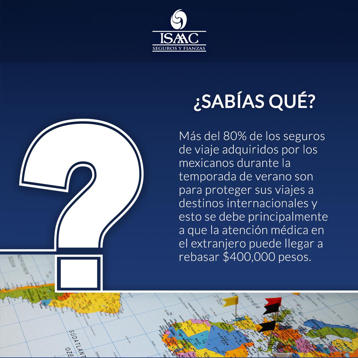 isaacseguros1's tweet photo. ¿Sabías que los seguros de viaje con más impacto son en destinos internacionales?
Los mexicanos buscamos cada vez más productos que brinden asistencia médica, además de asesoría legal y turística en el extranjero. https://t.co/PrGZzCkUEx