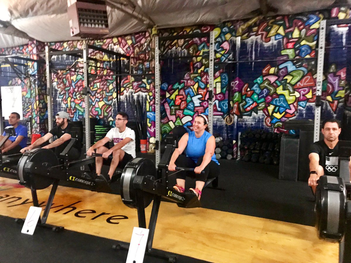 coxswainslog's tweet photo. No rowing today... Slept in until 5:30 (gasp!) and brought one of my favorite rowers to the Capitol Community Workout at a CrossFit gym. Yes, we got to erg. Thanks, @PhillipChenCA and @AsmMikeGipson for hosting. #politicalmuscle #caleg https://t.co/8wNwWB9Y3y