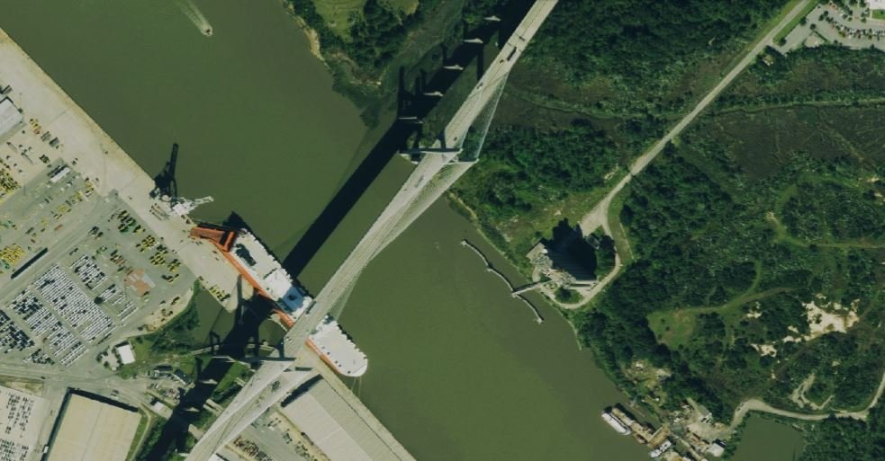 The #Savannah River forms the boundary between #Georgia and #SouthCarolina, spanned by the Talmadge Memorial or #SavannahRiver Bridge. This and other high-quality #airborneimagery available in the HxGN Content Program at hxgncontent.com