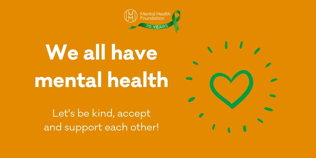 🌍 We all have mental health. Let's be kind, accept and support each other 💚 #WednesdayThoughts