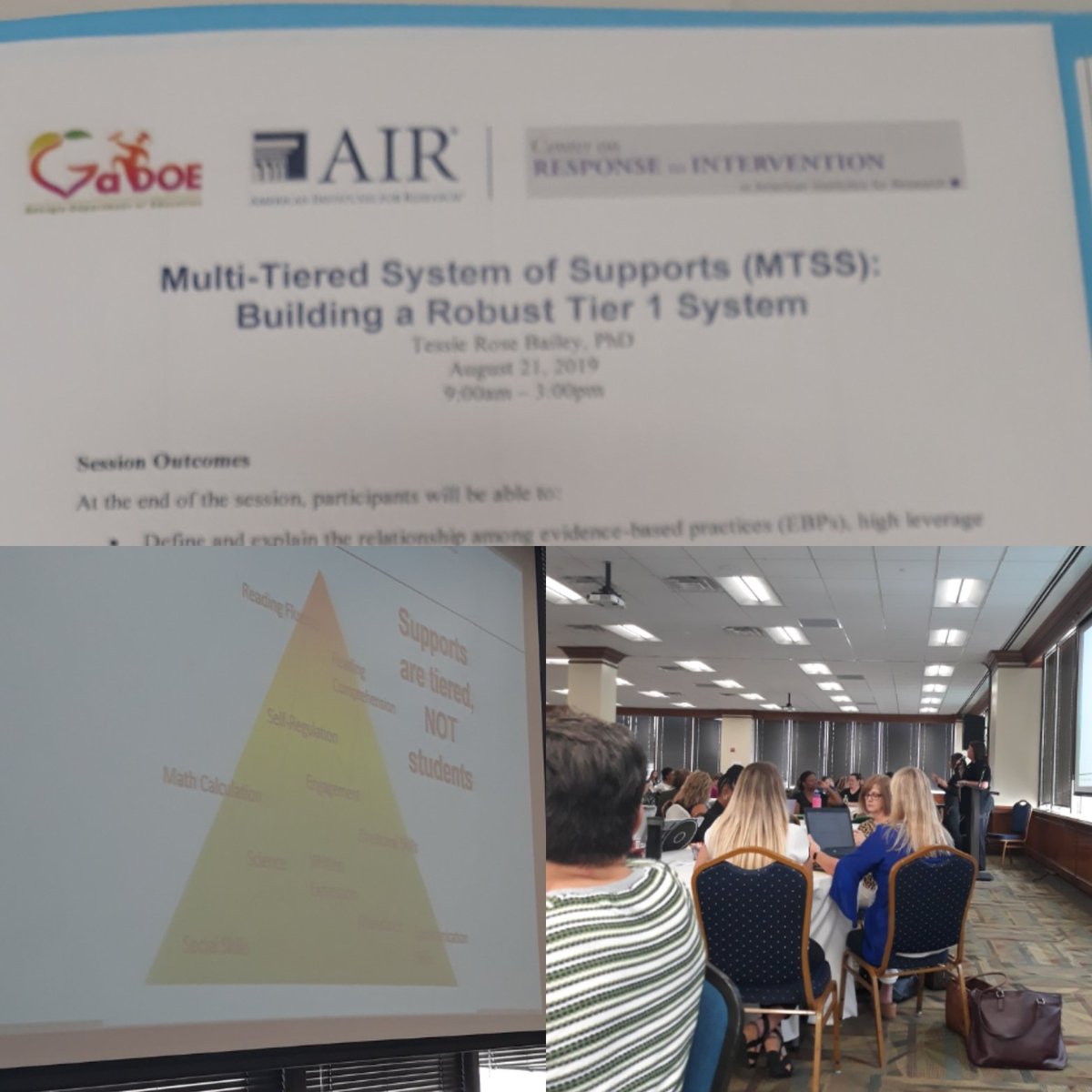 TeacherKPaggett's tweet image. I am truly enjoying myself at  @GeorgiaMTSS training. The 2 MTSS trainings I've attended that @melissa13thomas has facilitated are directly aligned with this training! #SameMessage #RightWork #ExpectExceptionalHCS #ExceptionalTier1IsKey #SimplyExceptionalSchool 
#LearningGrowing
