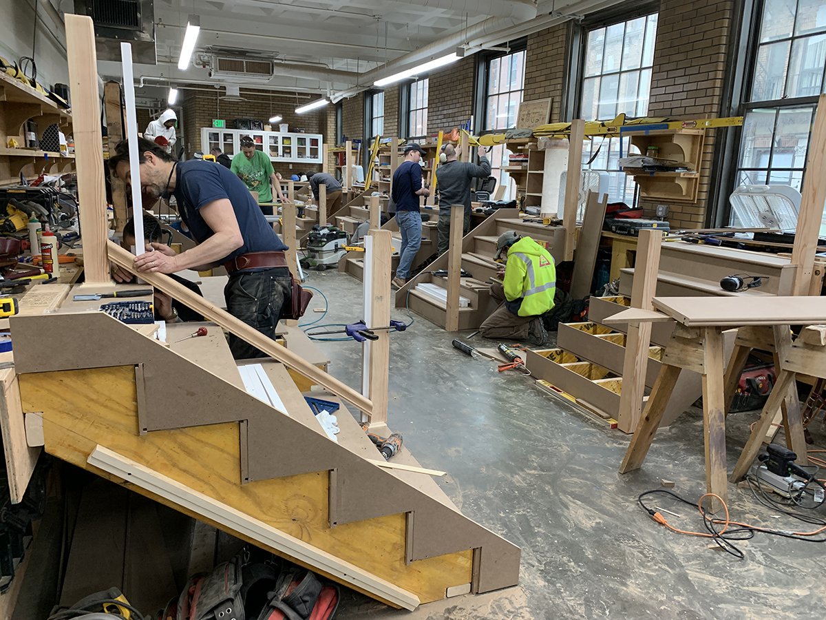NBSSboston's tweet photo. #studentworkwednesday - Recent #Carpentry grad Amanda Gray CA '19 walked us thru their #stairbuilding unit, which seems deceptively easy to the untrained eye, but is in fact complex & takes precision to realize accurate and functional results. Read more:
https://t.co/O48tAaJErQ https://t.co/67rDPhCHLi