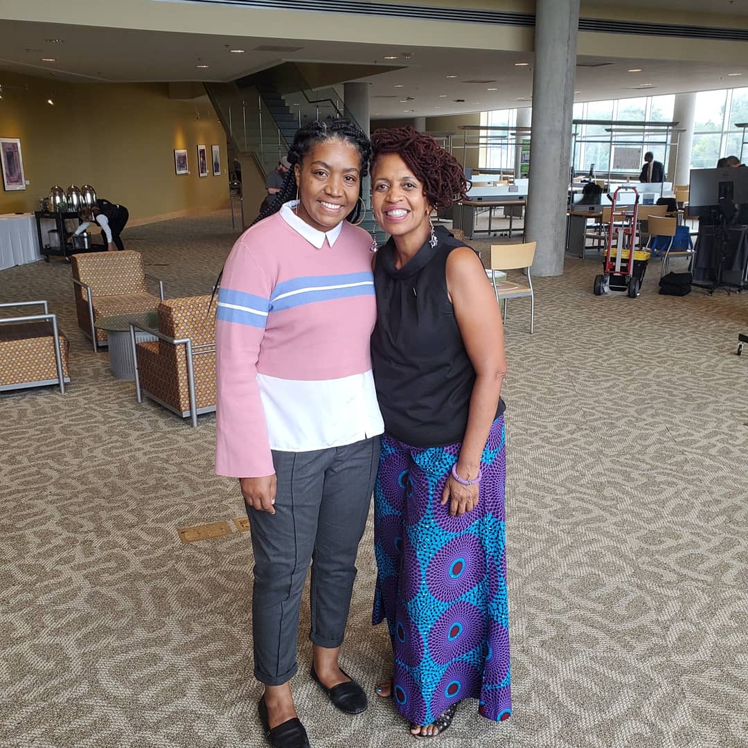DeniseDavison's tweet photo. Instructional Technology Expo at Morgan State University! Chanell Jones, MSW 2nd yr student demonstrated how the #FREDDIEGRAYSYLLABUS : AN UNEXPECTED CASE STUDY; developed as an analysis of social policy and economics in my course last fall. #URBANSTRONG #WOMANISTPEDAGOGY https://t.co/m6dOxMppcD