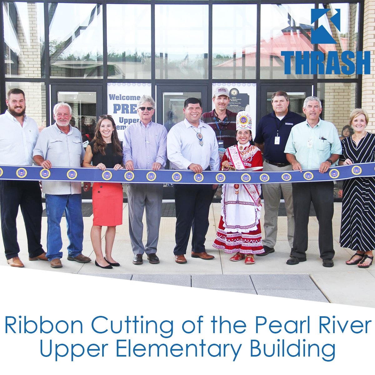 #ThrashNews - Ribbon Cutting ceremony for the new Pearl River Upper Elementary Building. 
(Mississippi Band of Choctaw Indians)

#thrashcommercialcontractors #construction #building #MississippiBandofChoctawIndians #pearlriverelementary