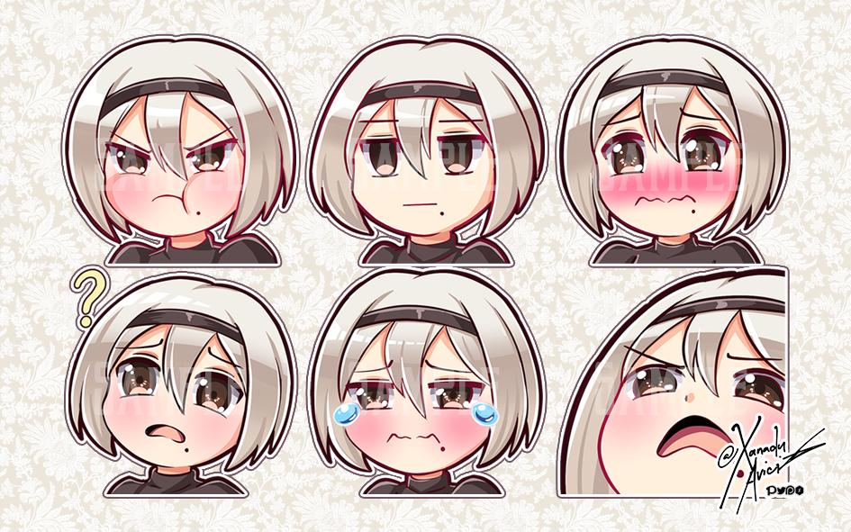 Emoji Commission 2B from Nier Automata!Last time I made a 2b batch people a...