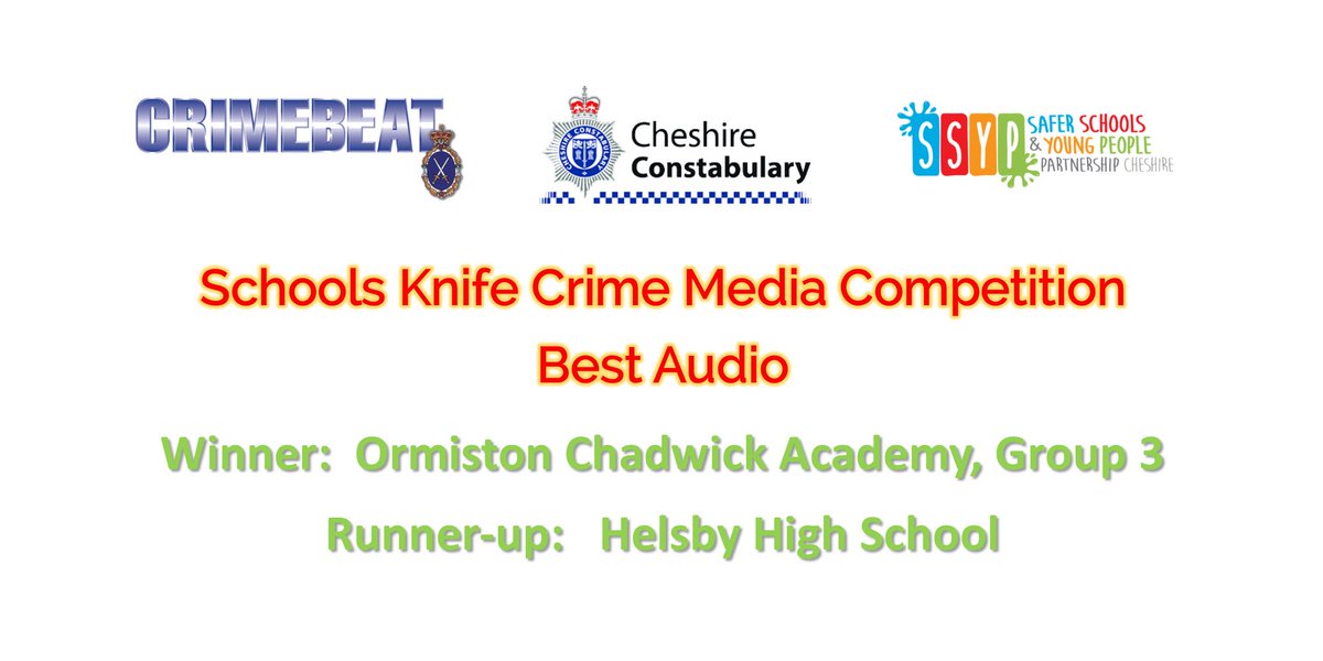 CollaborateDigi's tweet photo. Take a listen to the winners of our @CheshireSSYP #knifecrime #mediacompetition @OATChadwick #youthvoice #makingitreal #collaboration #makingitrealandunforgettable https://t.co/t5p4bXSPBG https://t.co/OK5ePQUoIv