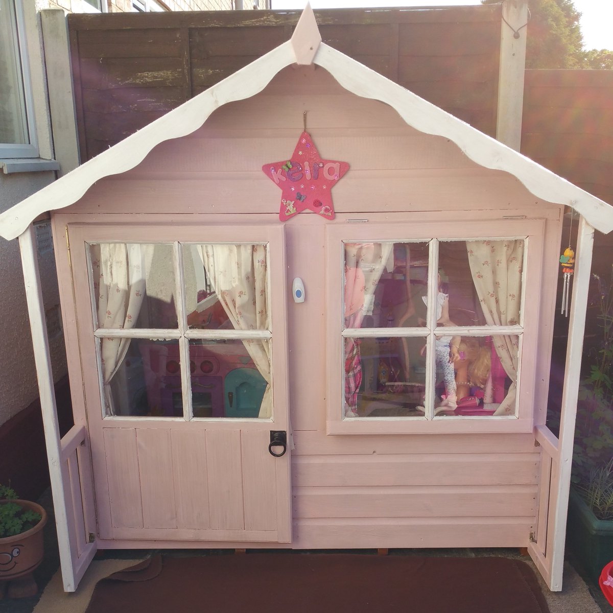 kitty wooden playhouse