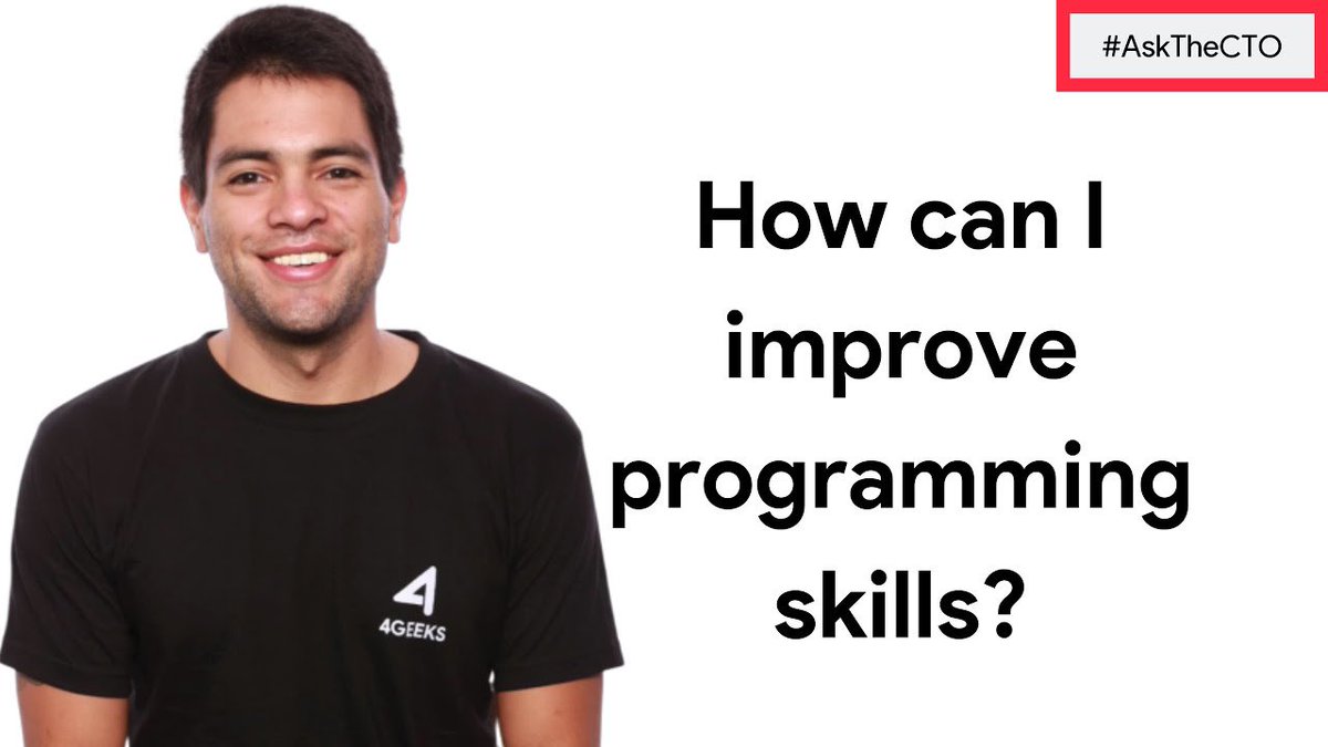 4GeeksGlobal's tweet photo. How can I improve programming skills? #AskTheCTO https://t.co/0mIdakVMOU | https://t.co/kz08TWxjjO