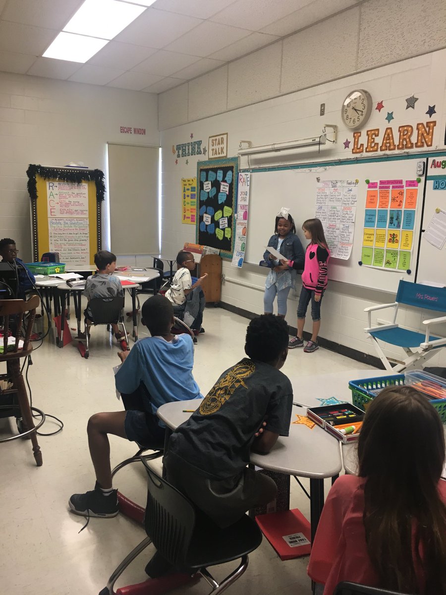 Powers_SWES's tweet photo. The class participated in a partner activity of showing, not telling today. What fun they had! https://t.co/6DorET2aTG
