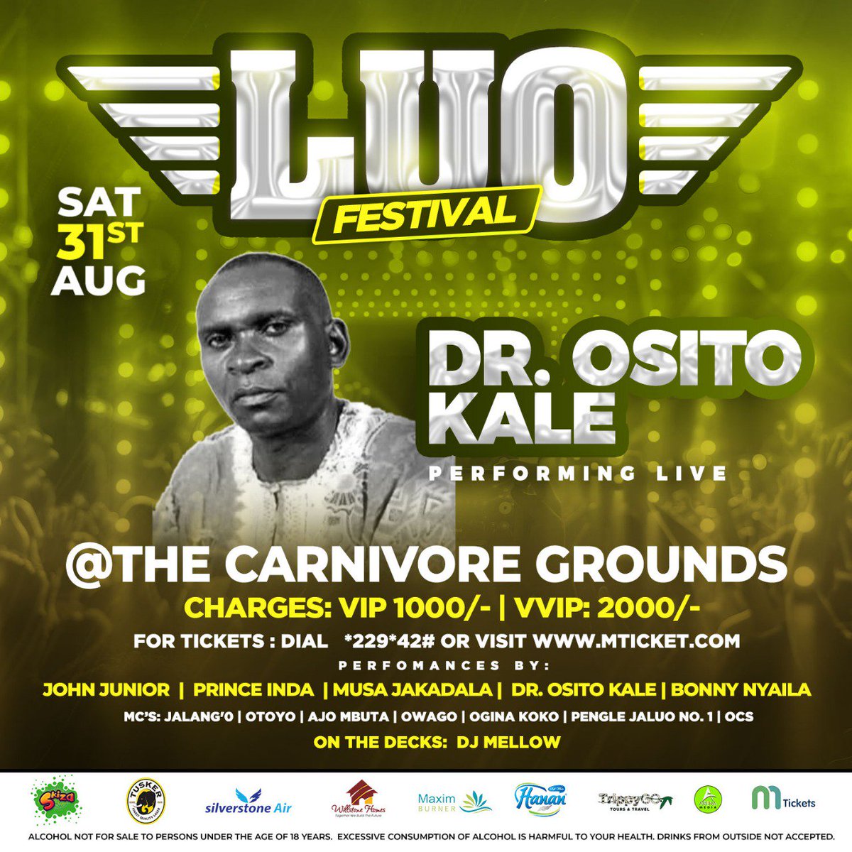 ArenaMediaLtd's tweet photo. 2019 #LuoFest artist Line up is the real deal @LuoFest @CarnivoreKe 

#KaribuLuoFest2019 #LuoFest2019 https://t.co/6qnSKM6Yr7