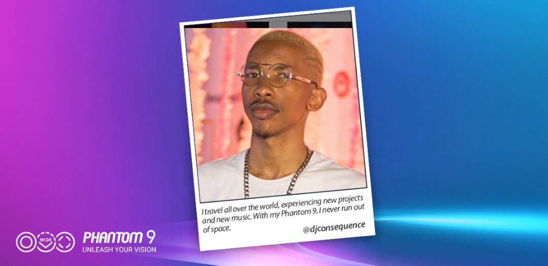 channelstv's tweet photo. SPONSORED: The vibes master himself @Dj_consequence shares his amazing #Phantom9Experience To join, post an image or 1 min video about a unique spec of #Phantom9 that will help you in your business productivity using #MyPhantom9Style Stand a chance to win a brand new Phantom 9. https://t.co/m6P1fCiLAU