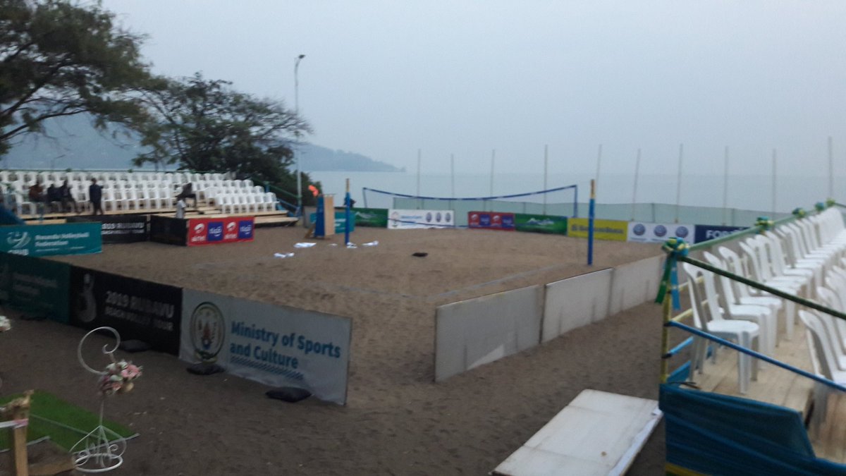 Rubavu Beach Volleyball Word tour started today with Denmark vs Japan with 2-0. Event continues until Saturday. Tx @frvbrwanda