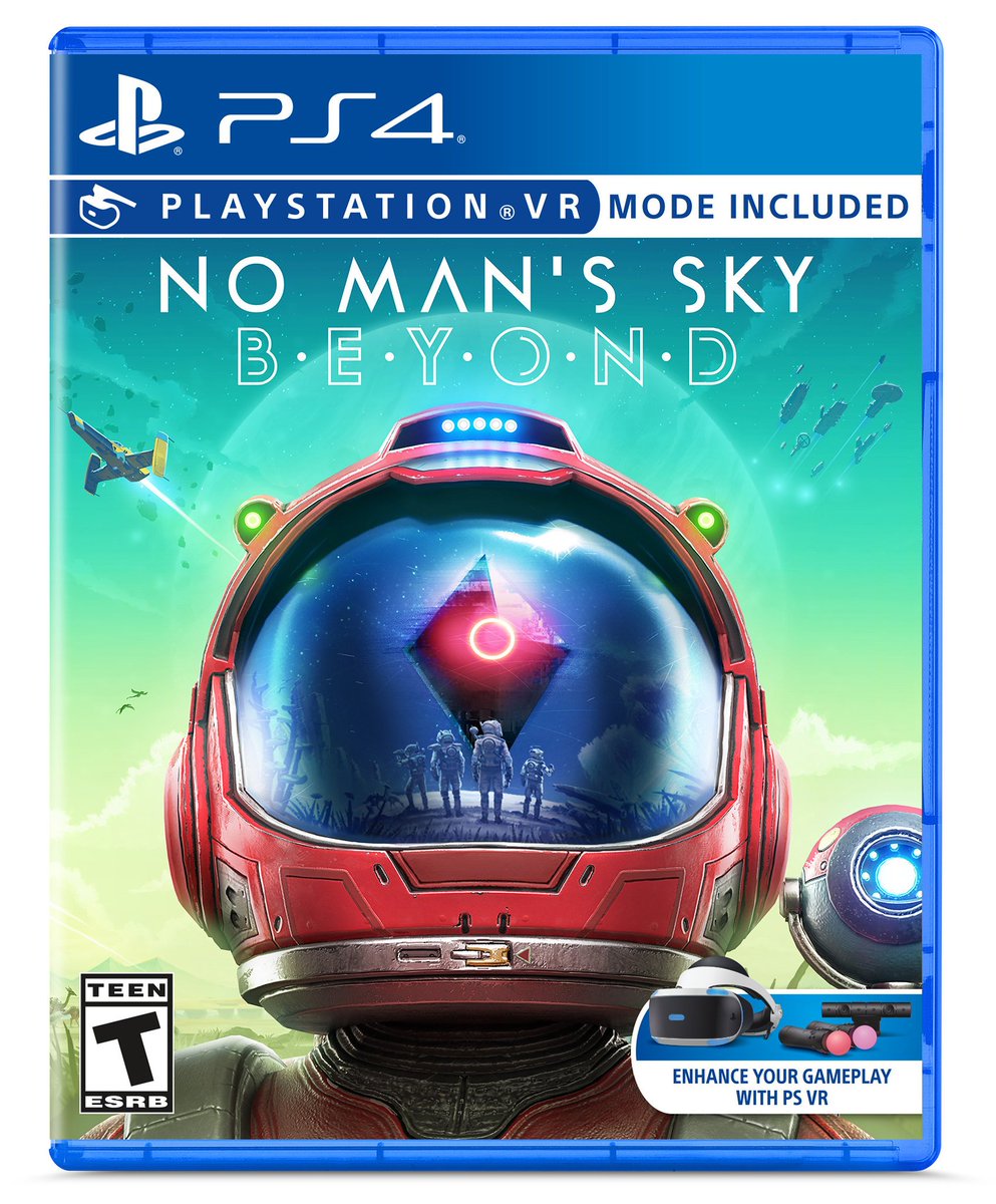 PlayStation's tweet photo. Disc-over an endless universe 💿🌌

No Man's Sky Beyond gets a physical release next month on PS4: https://t.co/Bjz5pEnqpP https://t.co/G6AG1QHMcQ