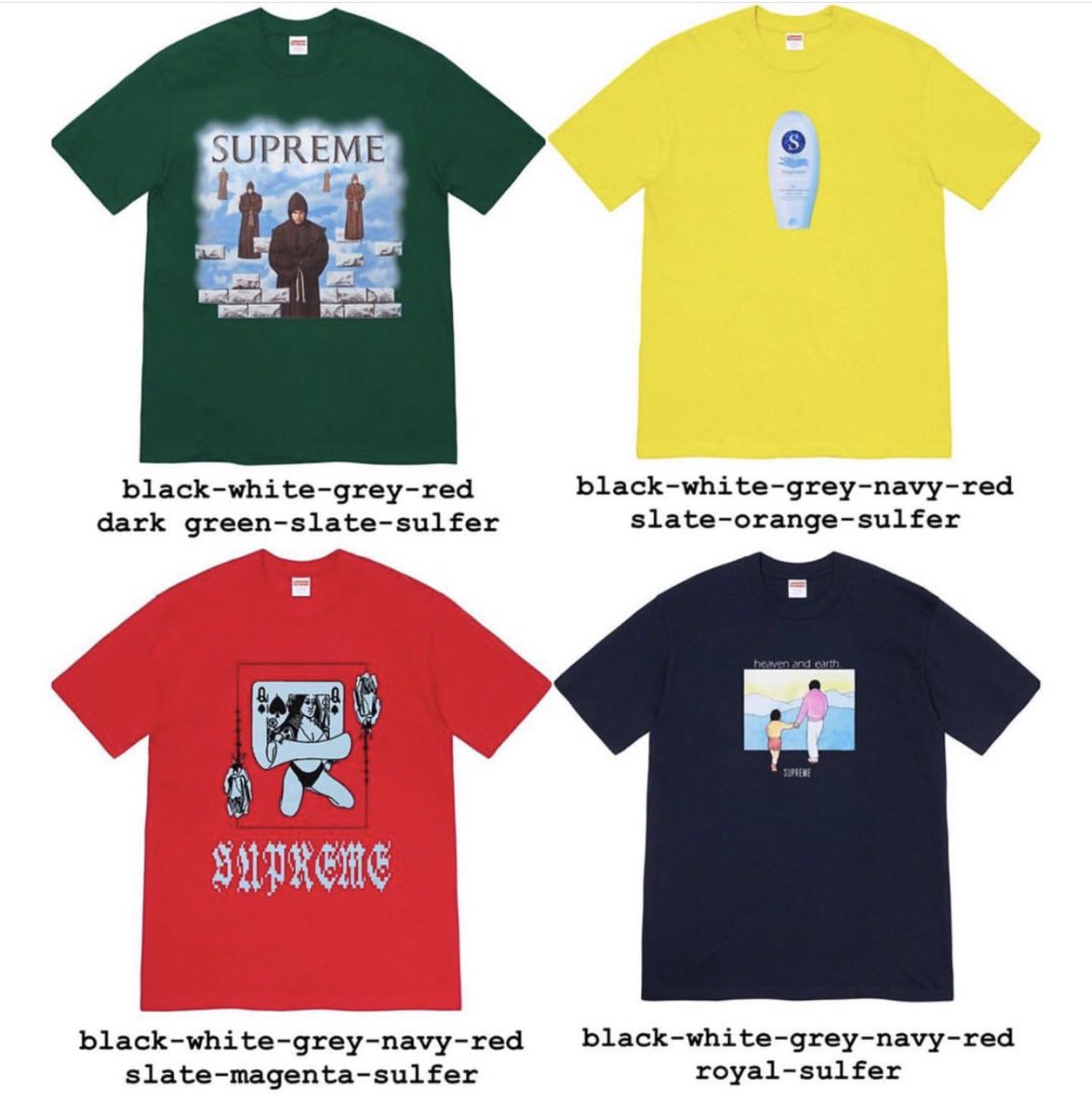 supreme fw19 tee