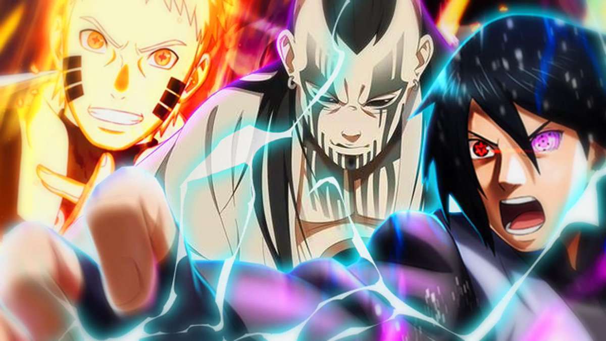 Naruto and Sasuke vs Jigen  Boruto: Naruto Next Generations 