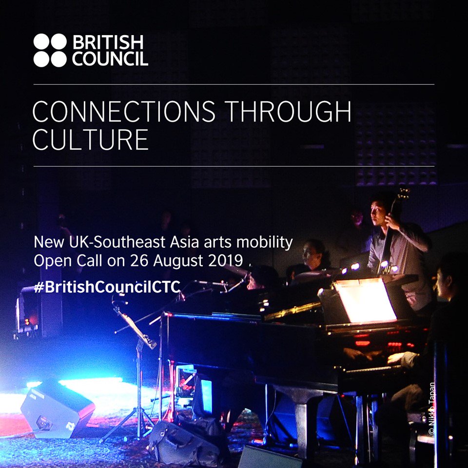 We'll be launching a new mobility programme on August 26! Connections Through Culture offers mobility grants for exciting arts opportunities in the UK and six countries in Southeast Asia.

#BritishCouncilCTC  #UKarts #SoutheastAsiaArts #ArtsMobility