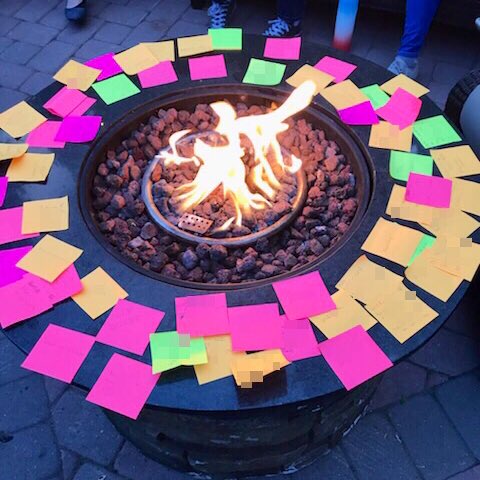 CSDAofCA's tweet photo. Part of our curriculum on #leadership is embracing Vulnerability and Candor. 

Participants write down something they want to get rid of, share and then (symbolically) burn it in the campfire. https://t.co/PMrFhHGbS6