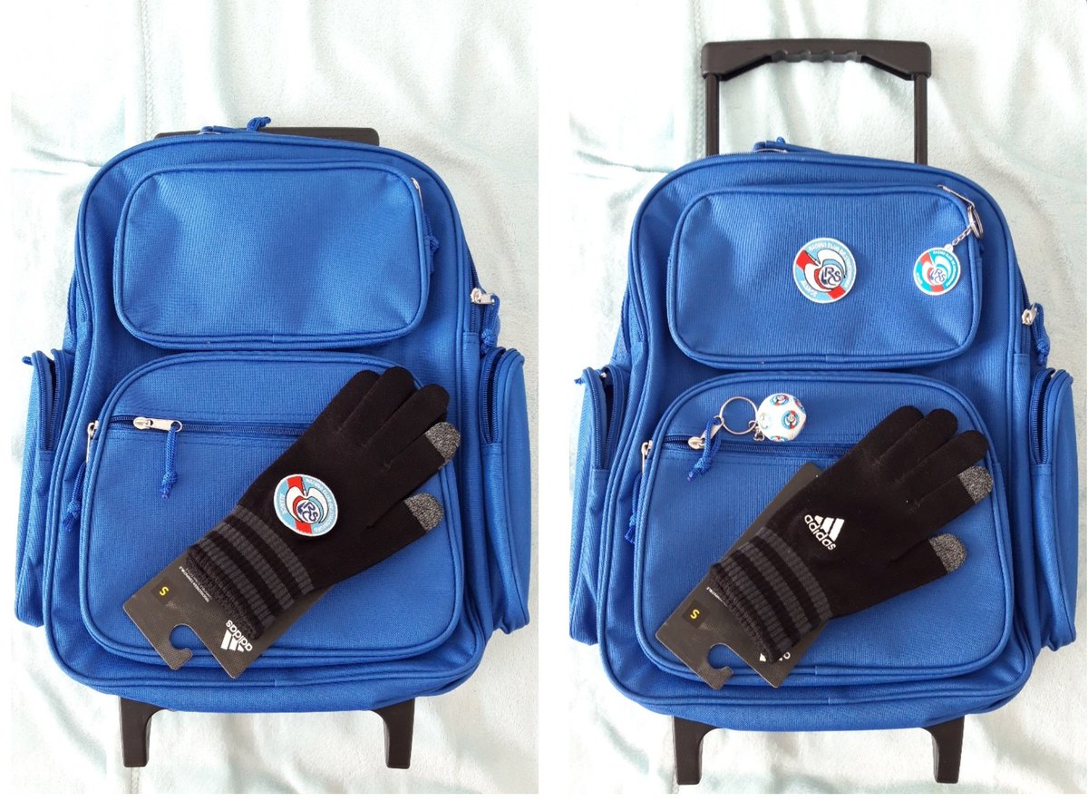 IsabelleVenier's tweet image. Je voulais un cartable à roulettes pour que mon fils ne s&apos;abîme pas le dos et comme il n&apos;en existe pas à l&apos;effigie du @RCSA (marre de voir des PSG, Barça, OM en magasin ^^), je lui en ai customisé un ! 😇 #Surprise 🎁 avant/après #ModèleUnique