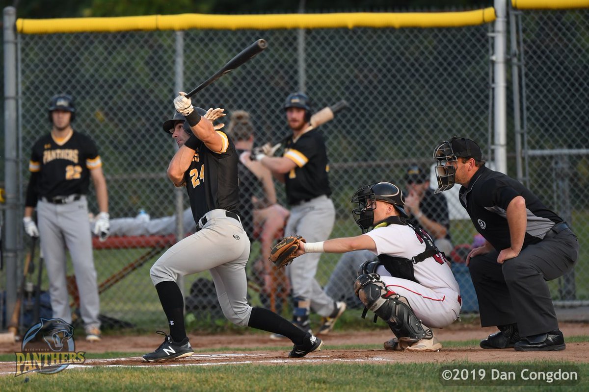 dancongdon's tweet photo. ⚾️ The @IBL_Panthers took Game 2 in the @IBL1919 semi-finals series against the @HamCardinalsIBL 10-4 to go up 1-0 in the series. Game 1 tonight at Jack Couch Park at 7:30. Tanner Nivins got the Panthers started with a solo home run in the 1st inning. #Panthers101 #RainDelay https://t.co/9qCx8HAsYQ