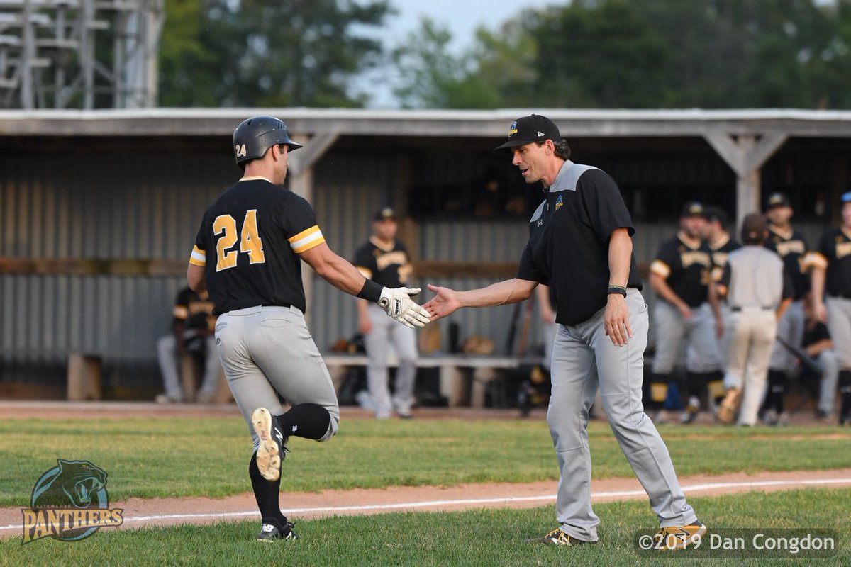 dancongdon's tweet photo. ⚾️ The @IBL_Panthers took Game 2 in the @IBL1919 semi-finals series against the @HamCardinalsIBL 10-4 to go up 1-0 in the series. Game 1 tonight at Jack Couch Park at 7:30. Tanner Nivins got the Panthers started with a solo home run in the 1st inning. #Panthers101 #RainDelay https://t.co/9qCx8HAsYQ
