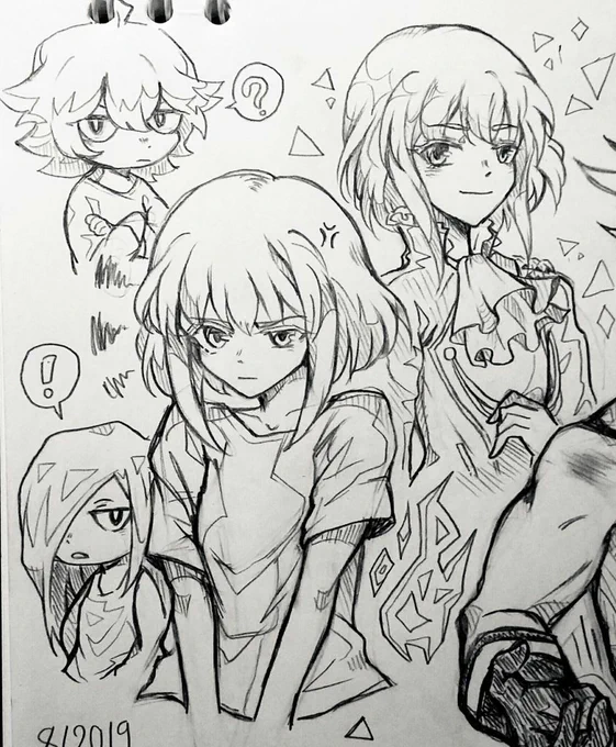 Doodles in class. I have fallen too deep in Promare, can't get out anymore
#PROMARE #プロメア 