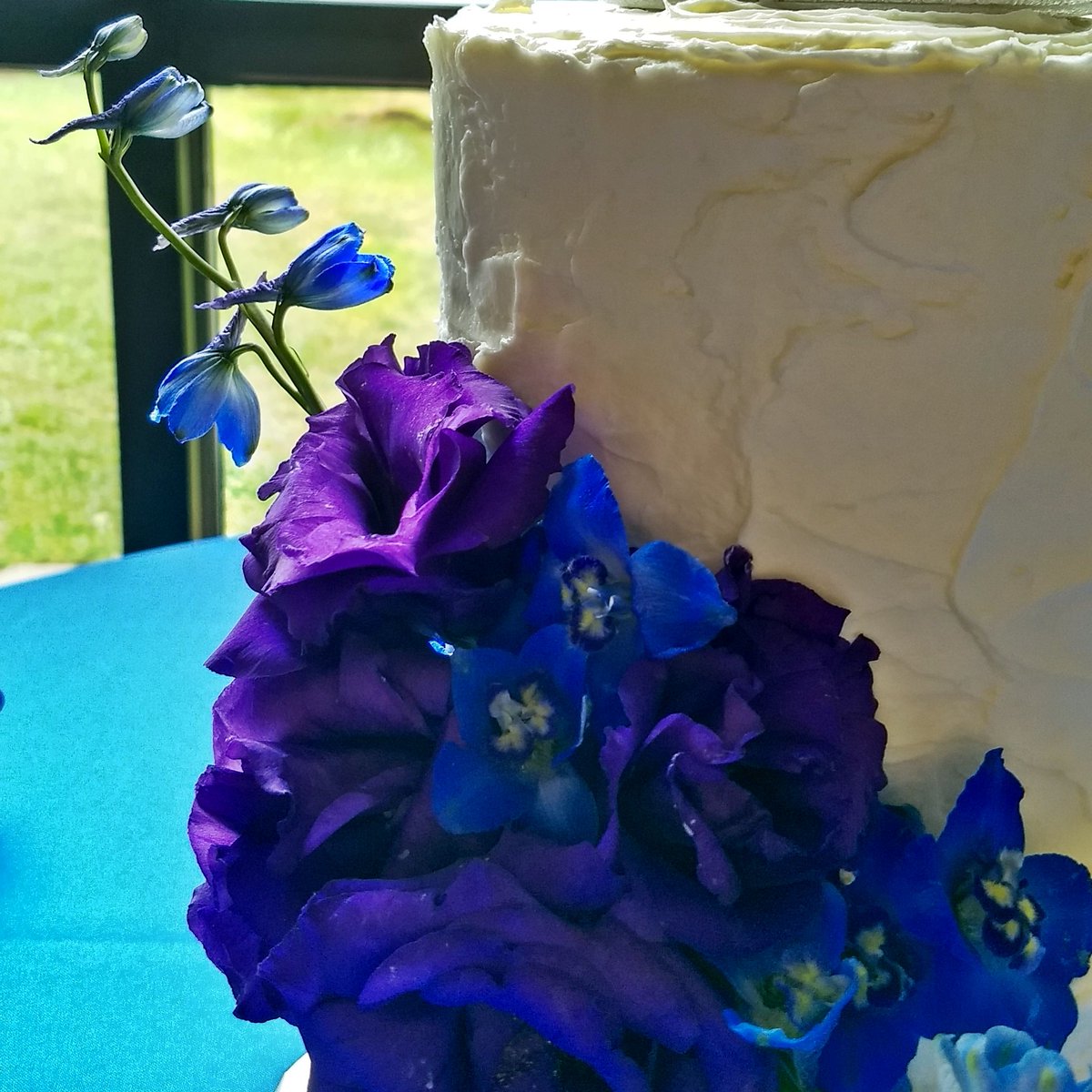 AtoZBakeryCO's tweet photo. This week's cake is a Rustic Blue & Purple Wedding Cake in honor of Ashley & Andrew. 💍💒 Strawberry cake with lemon buttercream and marble cake with vanilla buttercream. Beautiful! 👰🤵 View my gallery at https://t.co/k62c2ELYfM #WeddingCake #RusticCake https://t.co/2wNxCXdiuK