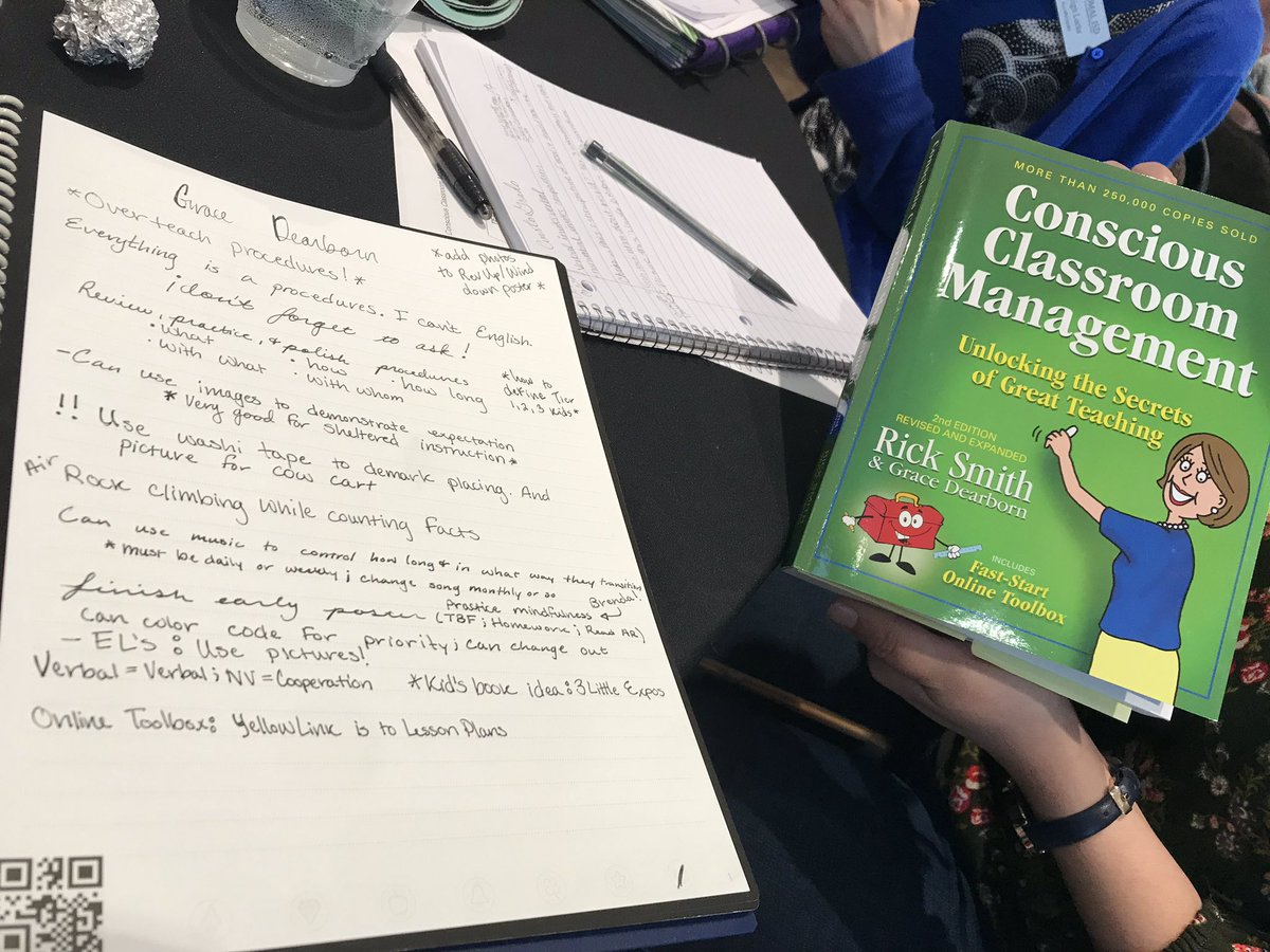 CDGerhard's tweet image. I’m going to run out of space to take notes but I’m loving it! #stallionready #consciousclassroom #consciousteaching  #hopingtowintheyellowbook! @ConsciousTching