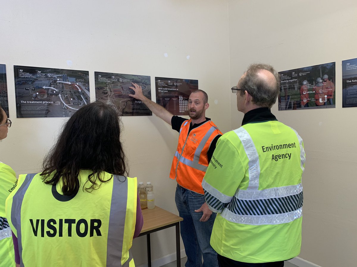 LisaPinney's tweet photo. Our first visit today is to our Wheal Jayne mine water treatment plant where 5.6million litres of water is treated per year to remove over 99% of metal pollution - including iron, zinc, copper, cadmium and arsenic https://t.co/kP0G72cafQ